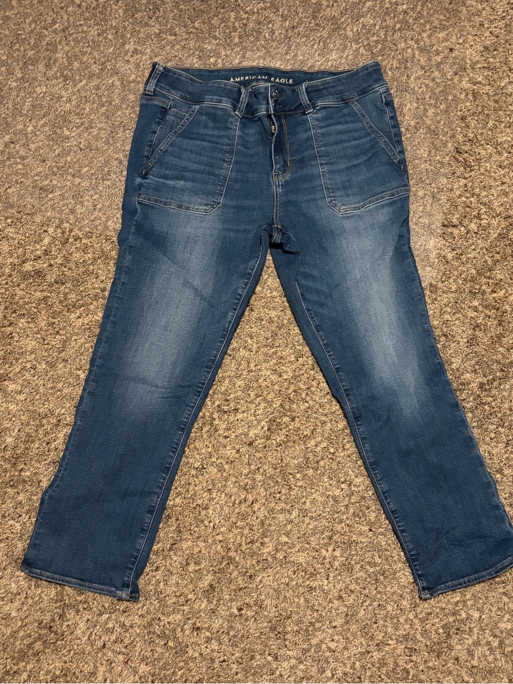 American Eagle Outfitters Men’s Dark Blue Slim Straight Jeans